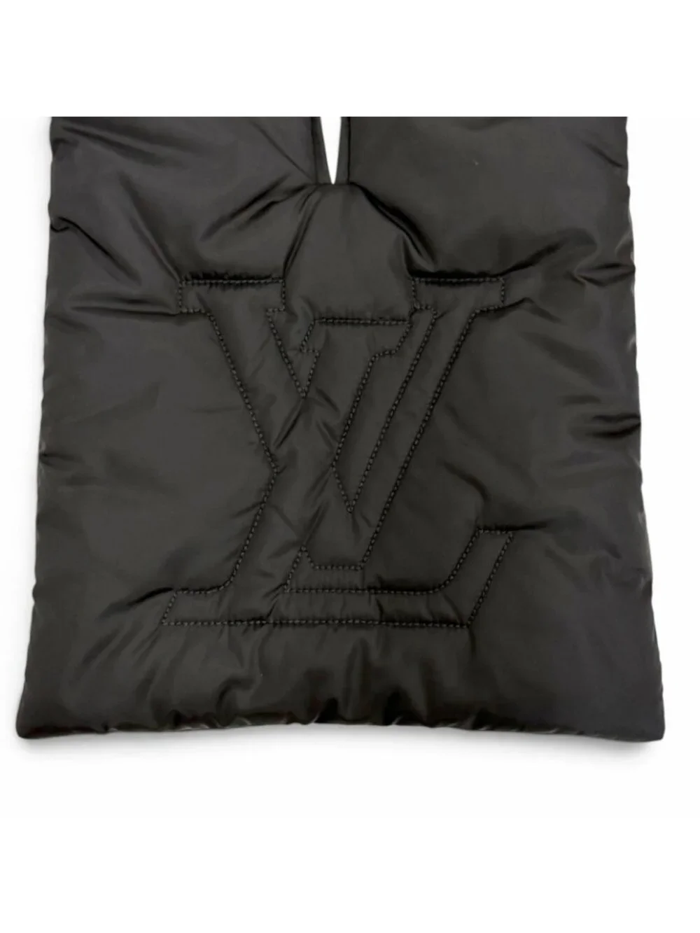Louis Vuitton Echarpe Pillow Monogram LV Stitch Scarf Black Brown